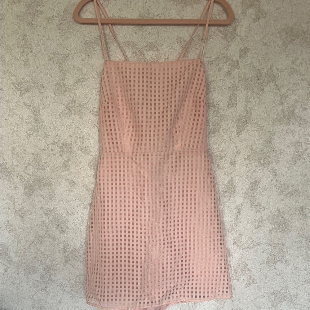 Altar'd State Pink Checkered  Mini Pencil‎ Dress